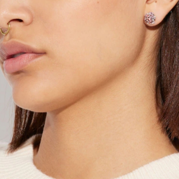 👀50% OFF👀👂💎 NWT‼️ COACH brand Sparkling Rose Stud Earrings - Picture 3 of 8